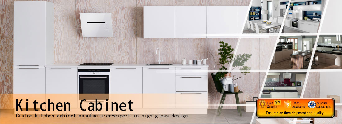 high gloss white kitchen cabinet design